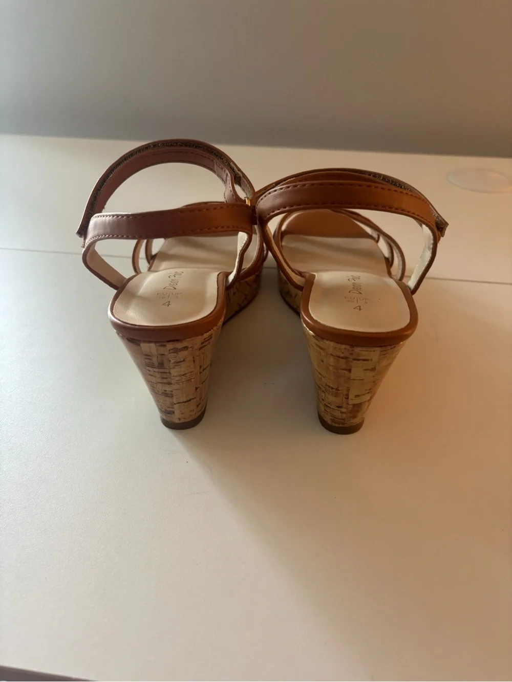 Big Girl Wedge Sandals in Tan
